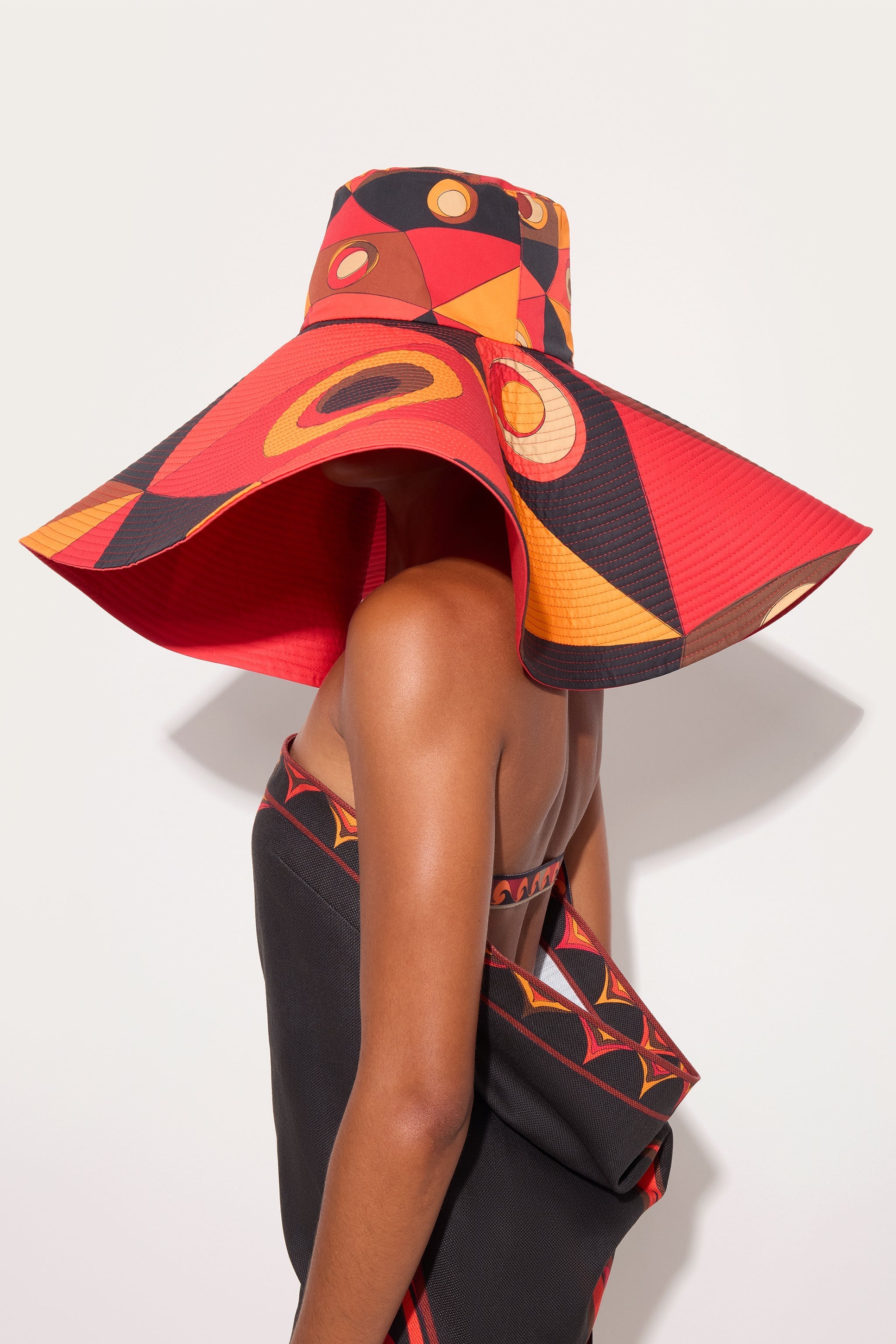 Pucci Occhi Print Wide-Brimmed Hat