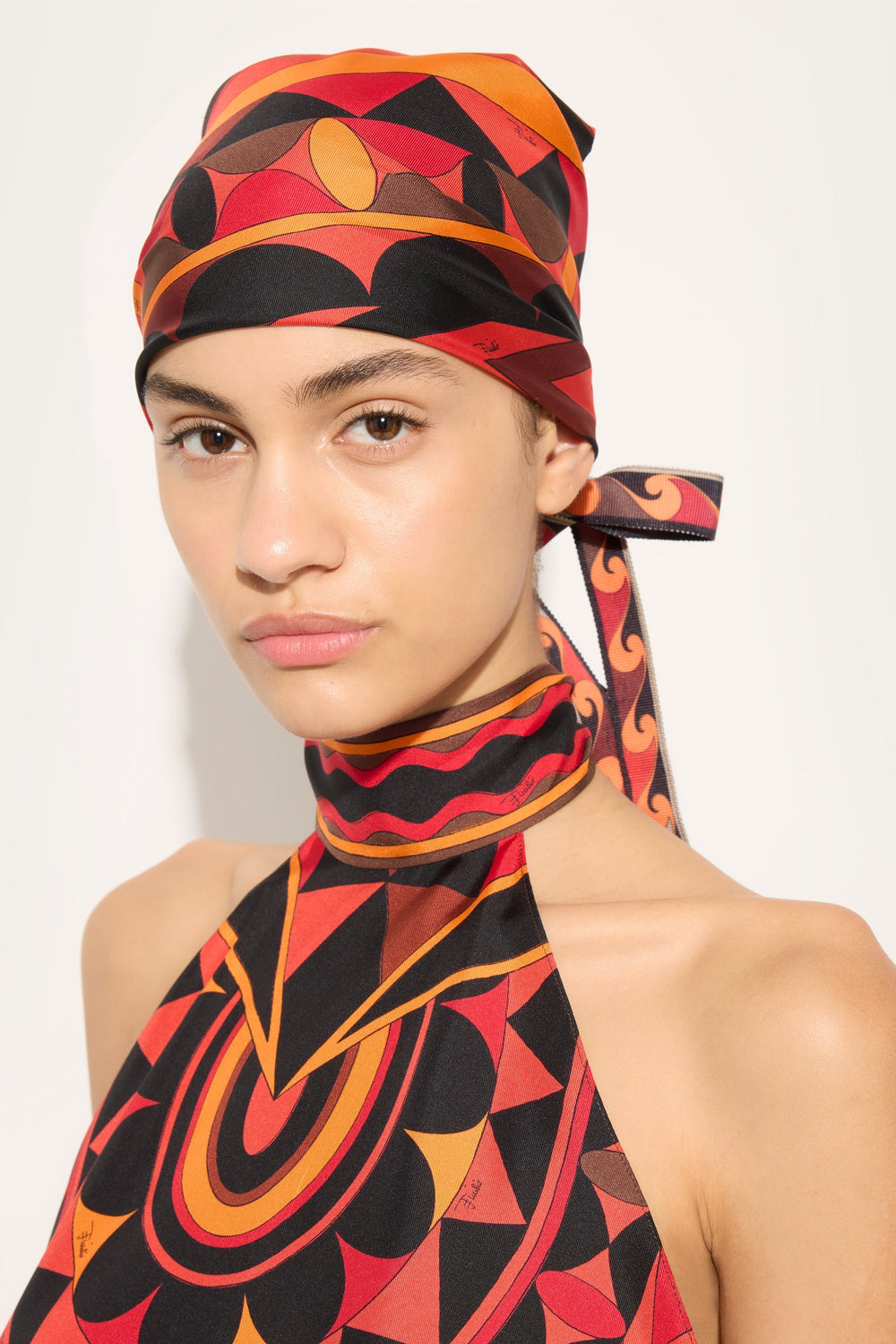 Pucci Manuba Print Silk Bandana