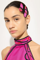 Pucci Orchidee Print Hair Clip Set
