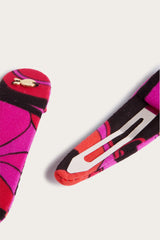 Pucci Orchidee Print Hair Clip Set