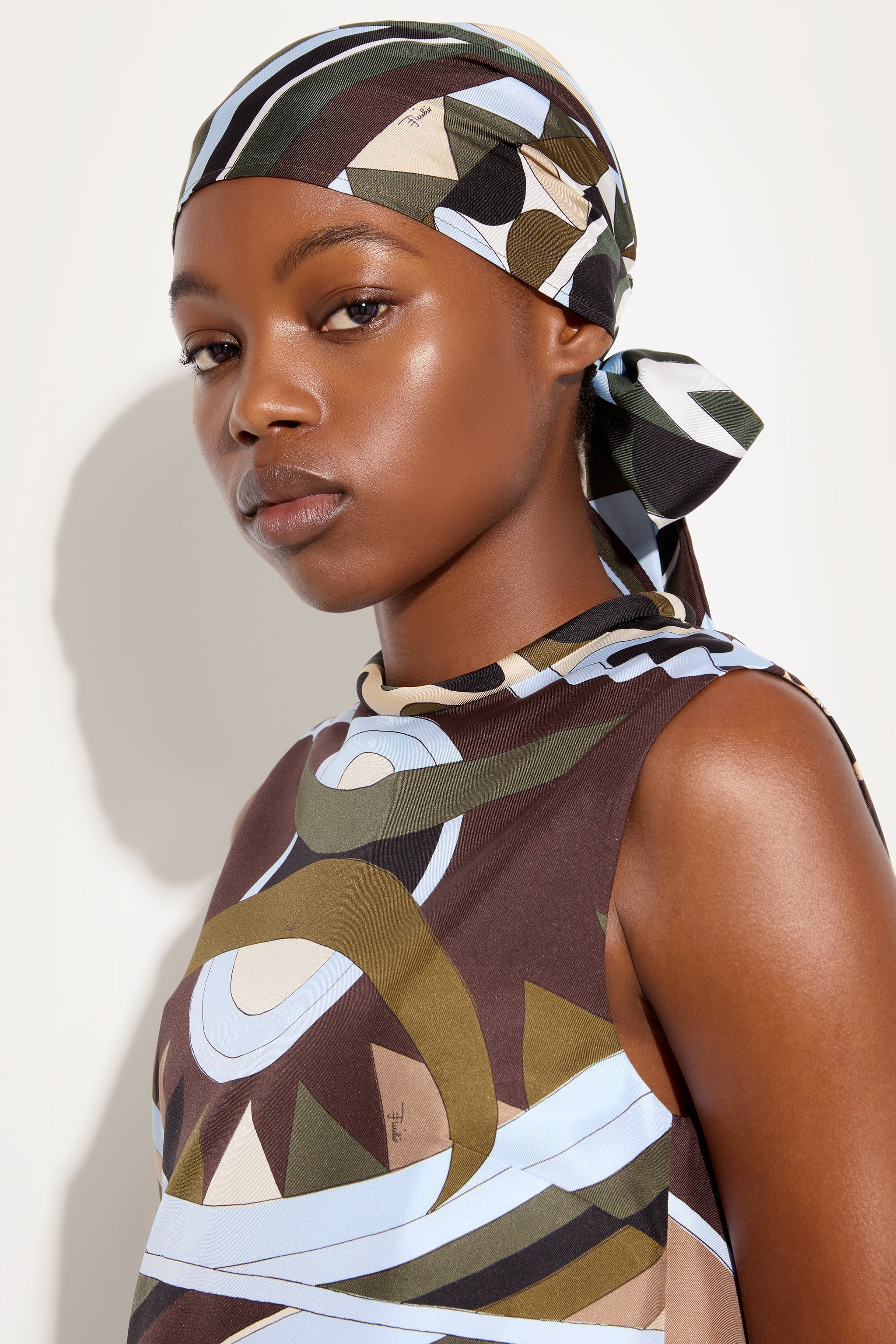 Pucci Manuba Print Silk Bandana Hat