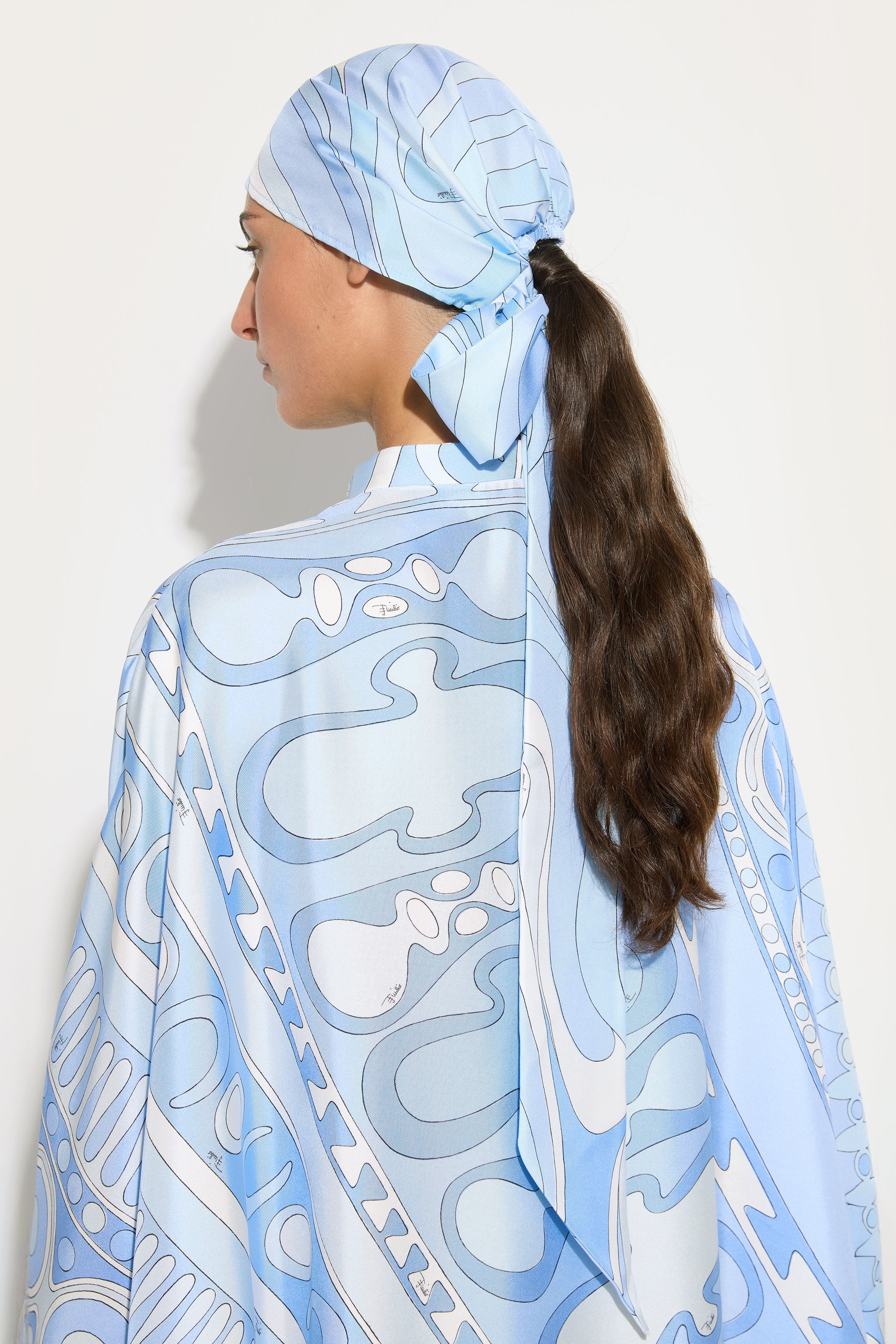 Pucci Marmo Print Silk Bandana Hat