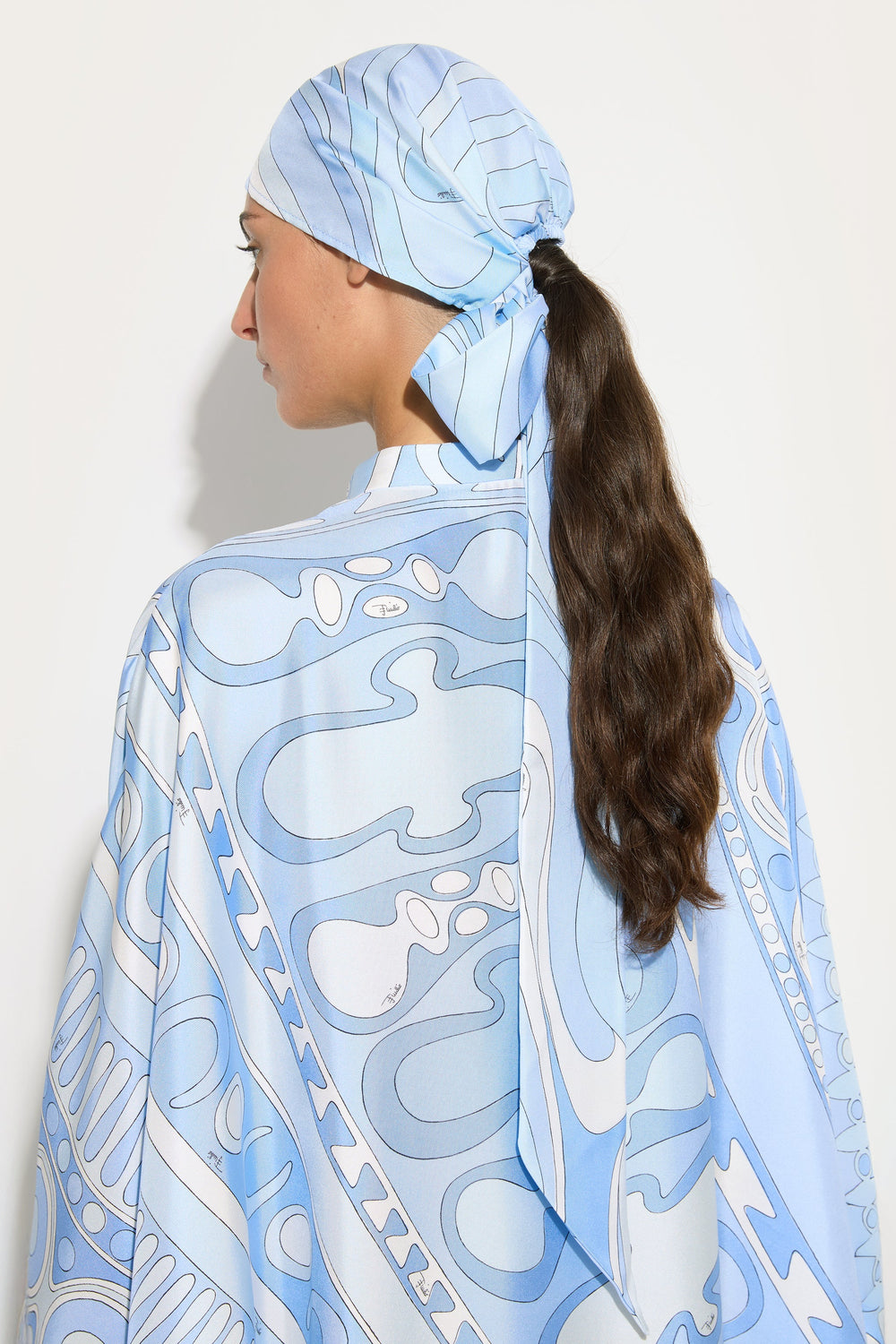 Pucci Marmo Print Silk Bandana Hat
