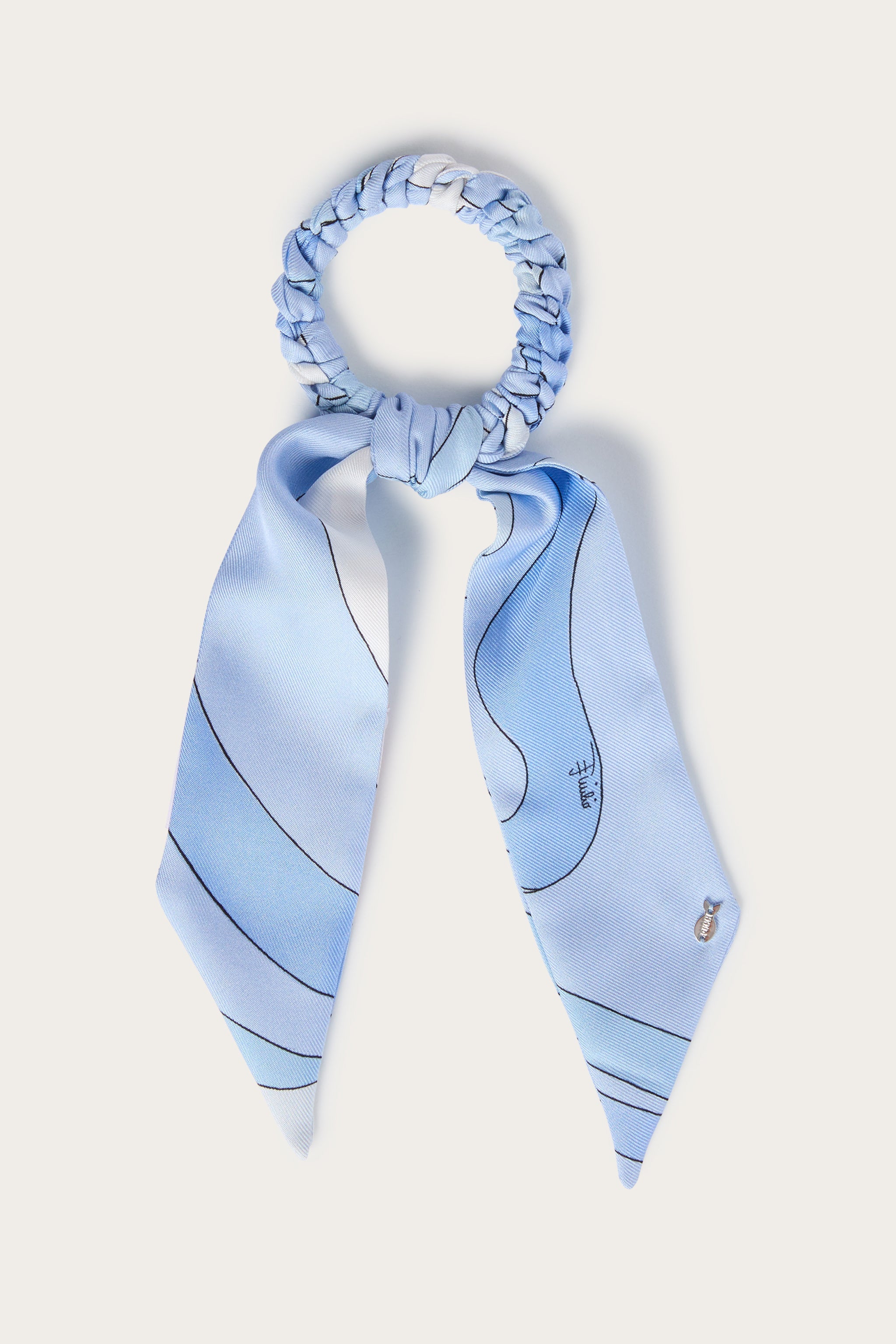 Pucci Silk Hair Tie with Foulard Detail