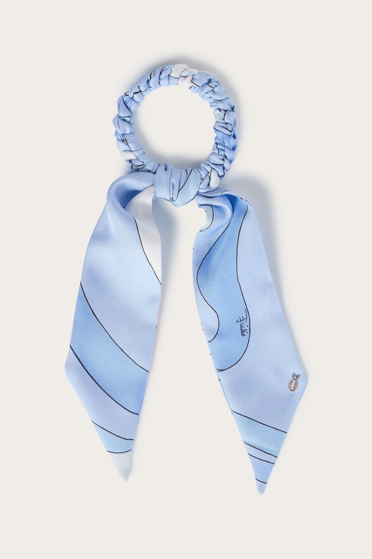 Pucci Silk Hair Tie with Foulard Detail