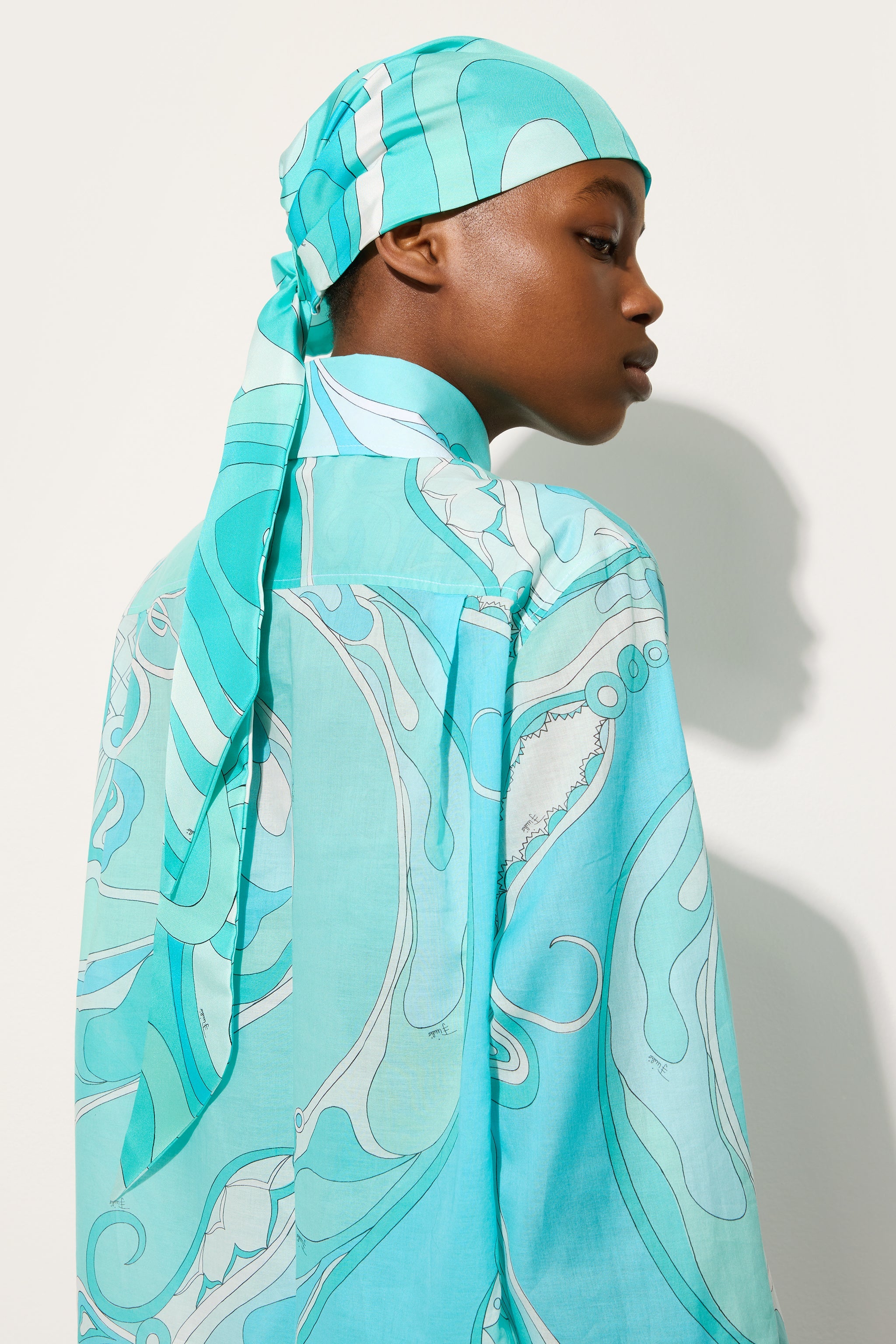 Pucci Marmo Print Bandana Hat