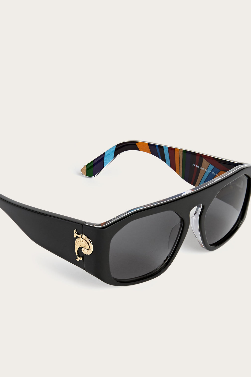 Pucci Rectangular Sunglasses with Printed Temples