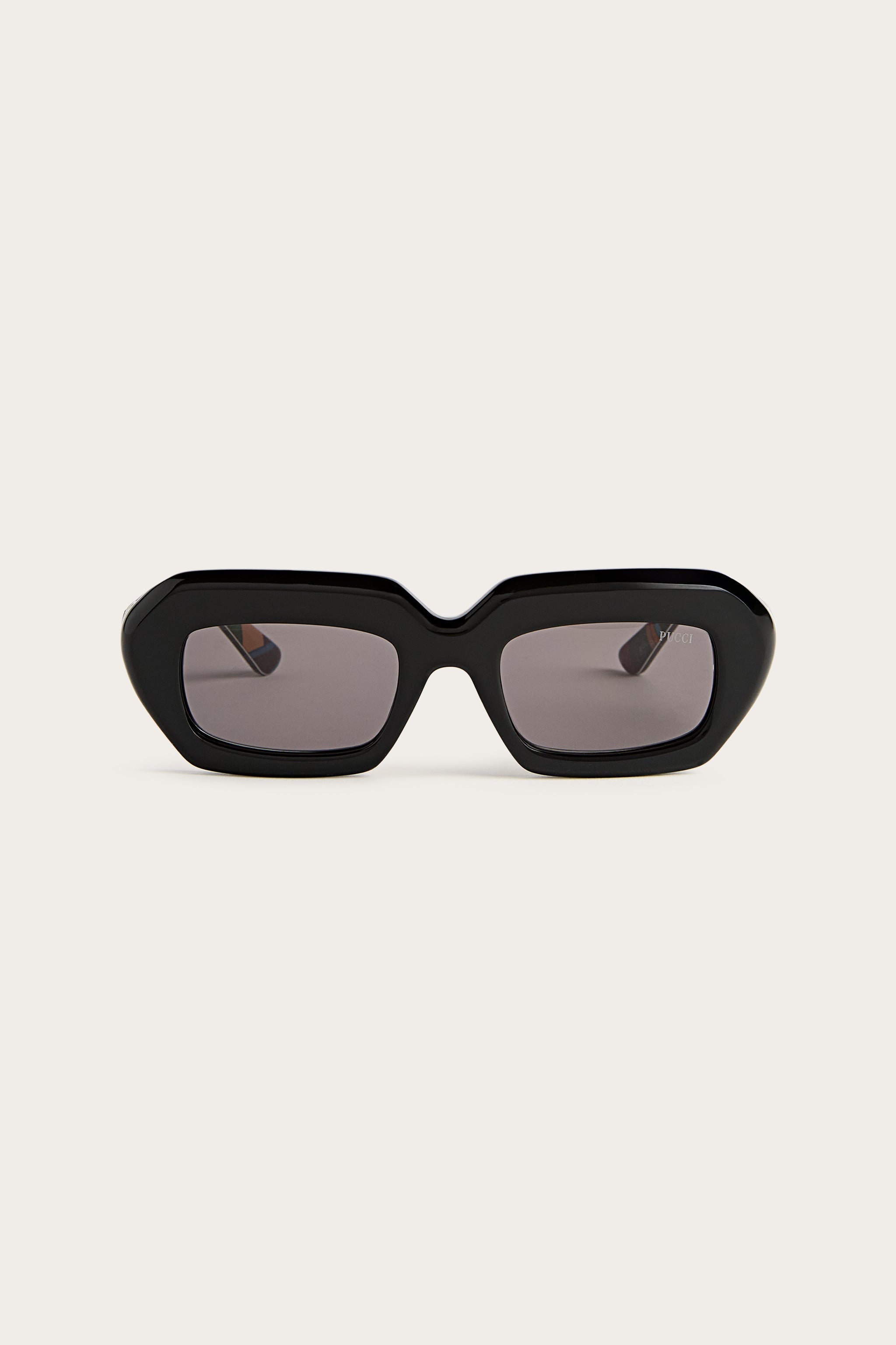 Pucci Rectangular Sunglasses with Printed Temples