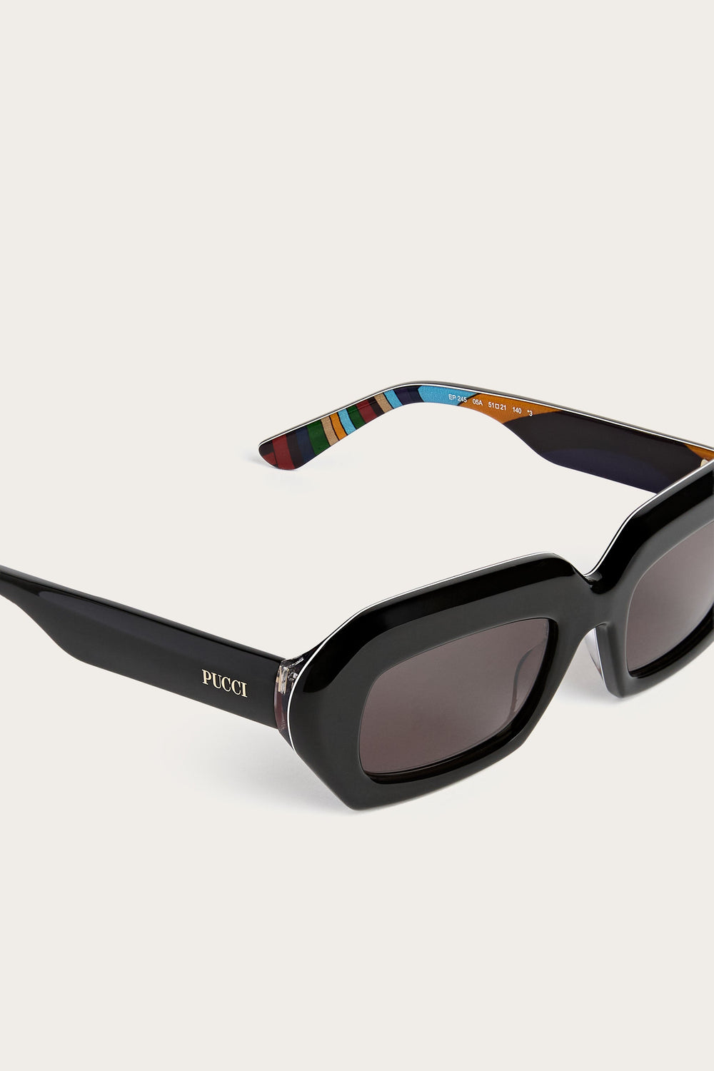 Pucci Rectangular Sunglasses with Printed Temples