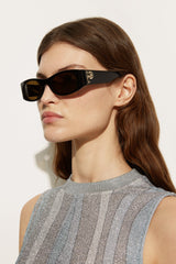 Pucci Oval Sunglasses with Printed Temples