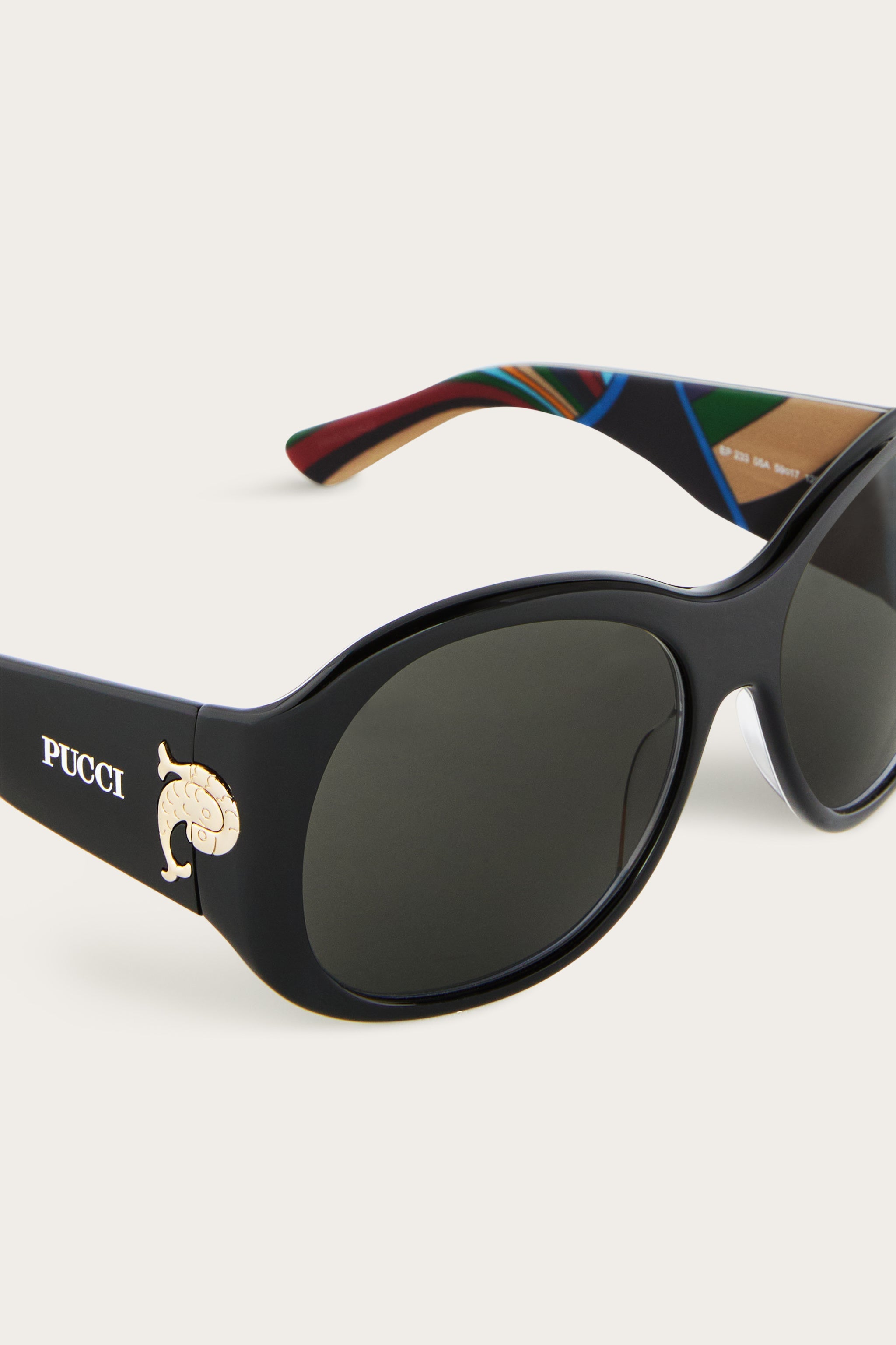 Pucci Oversized Sunglasses with Inside Print