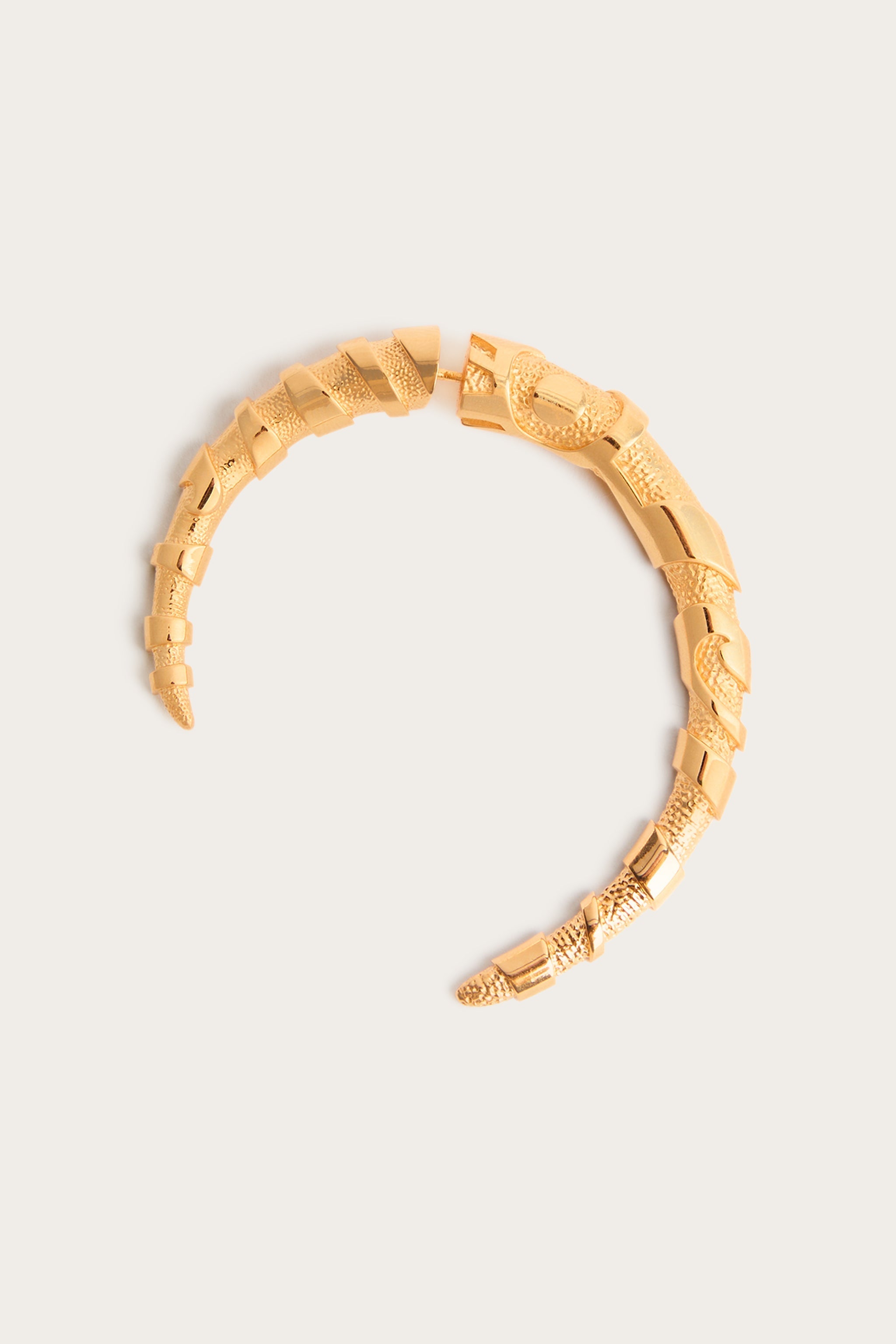 Pucci Horn Earring with Marmo Texture