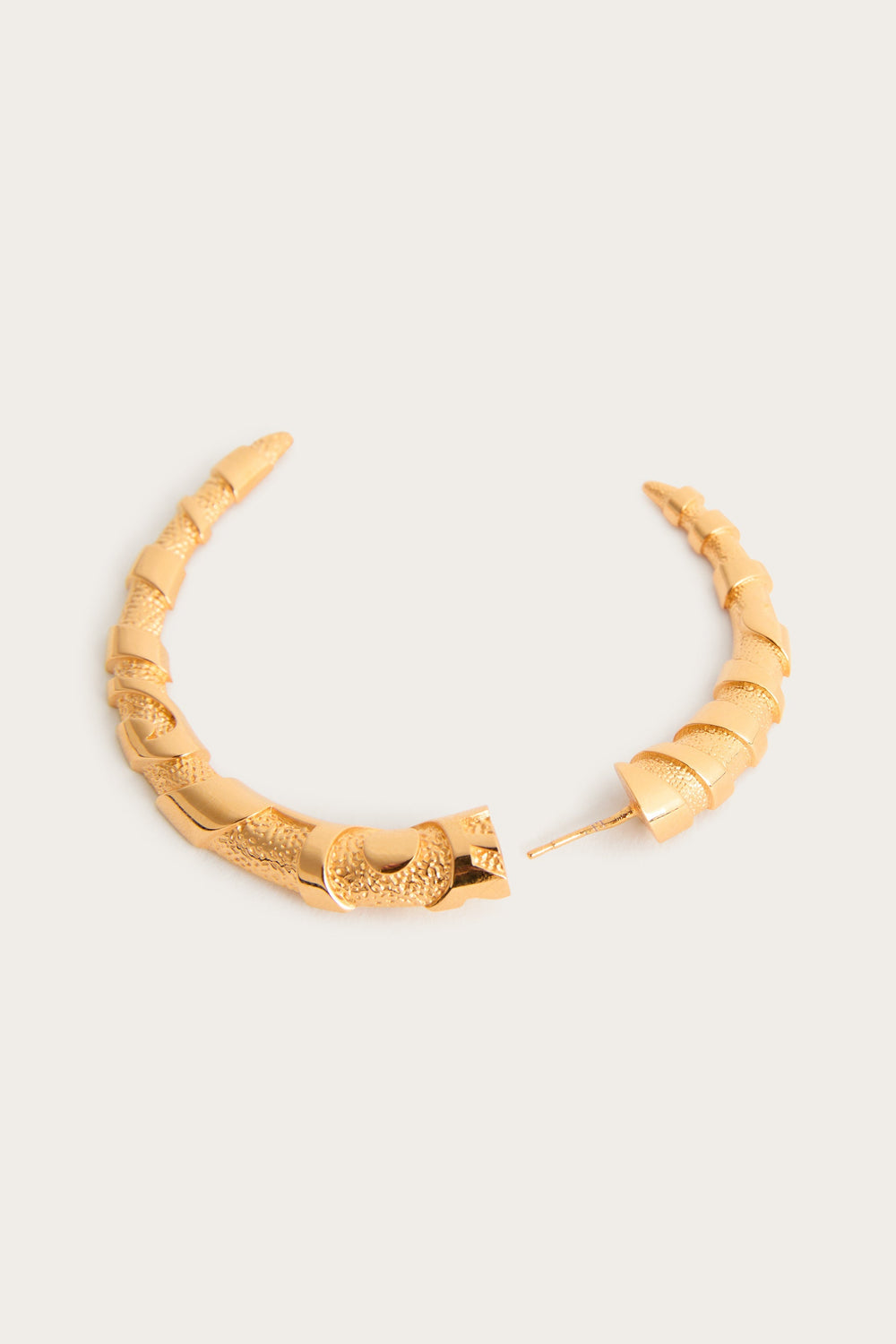Pucci Horn Earring with Marmo Texture