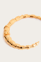 Pucci Horn Earring with Marmo Texture