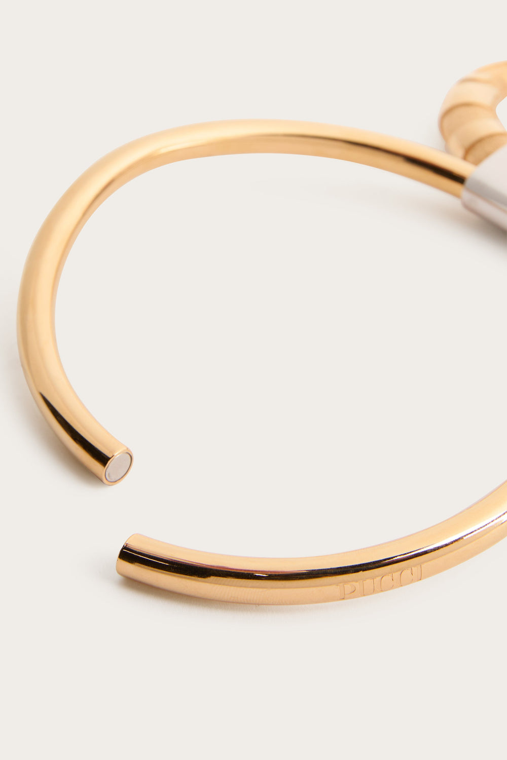 Pucci Horn Necklace with Marmo Texture