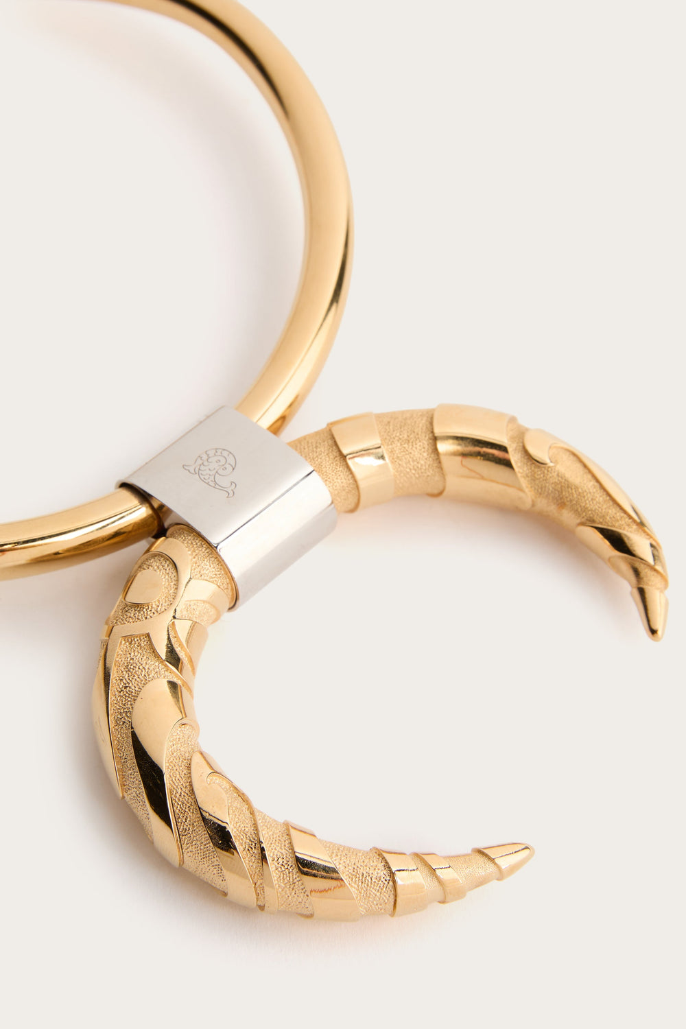 Pucci Horn Necklace with Marmo Texture