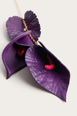 Pucci Leather Flowers Earring