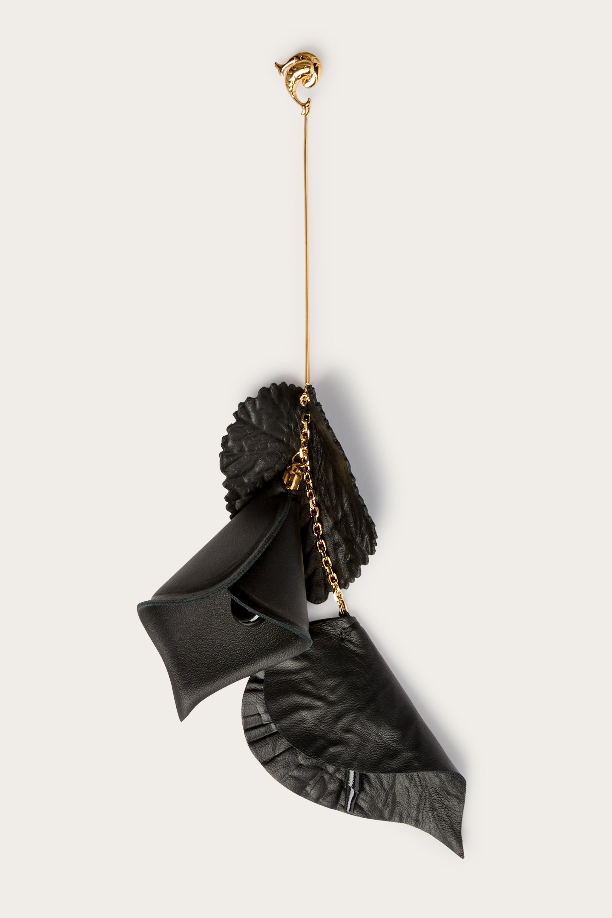 Pucci Mono Earring with Leather Flowers