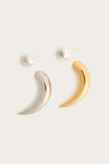 Pucci Horn Earrings with Pearl