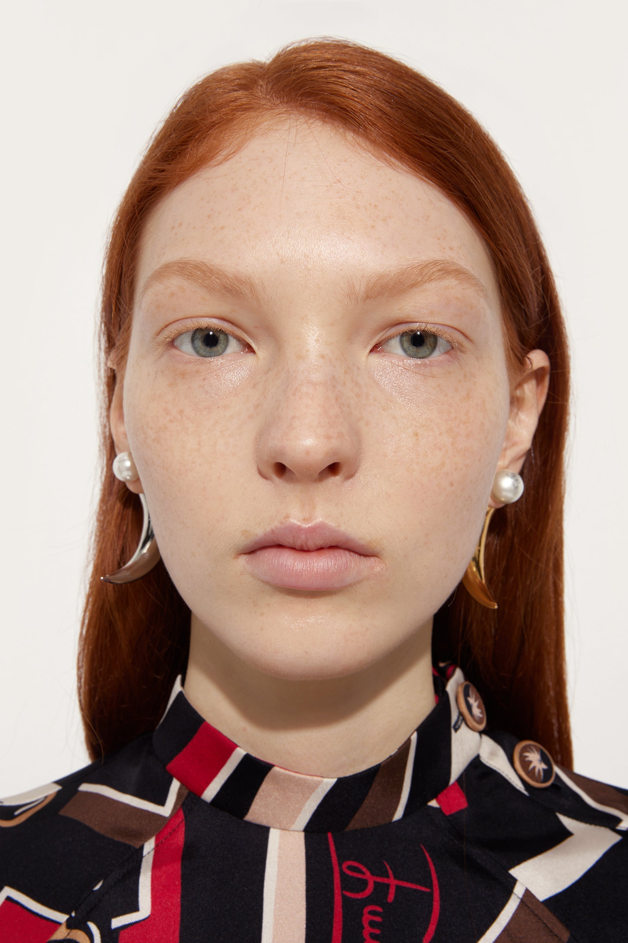 Pucci Horn Earrings with Pearl