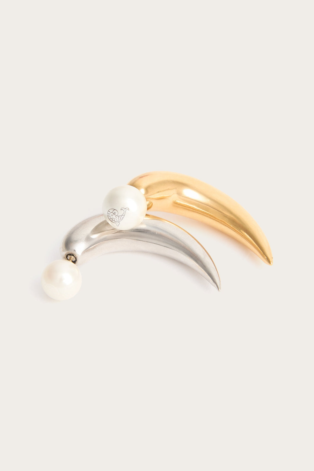 Pucci Horn Earrings with Pearl