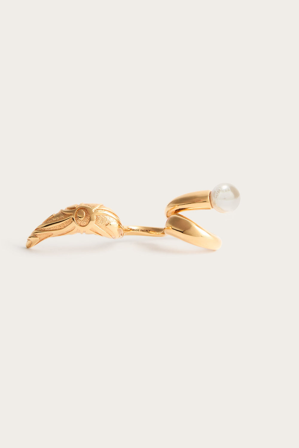 Pucci Multifinger Horn Ring with Marmo Texture
