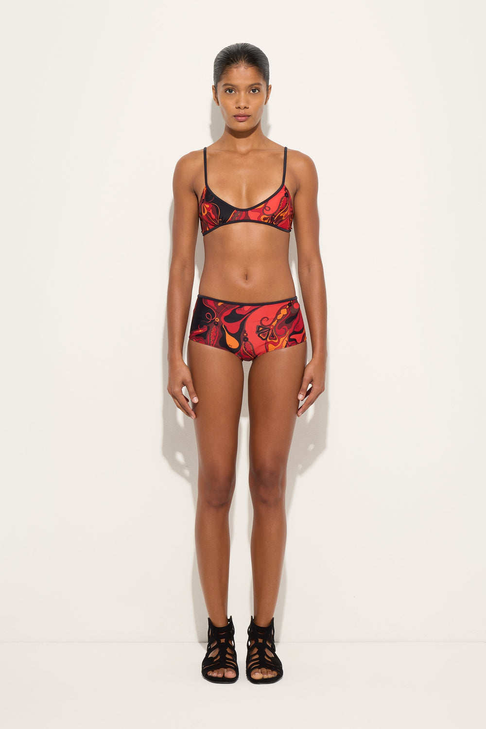 Pucci Orchidee Print Bikini Top