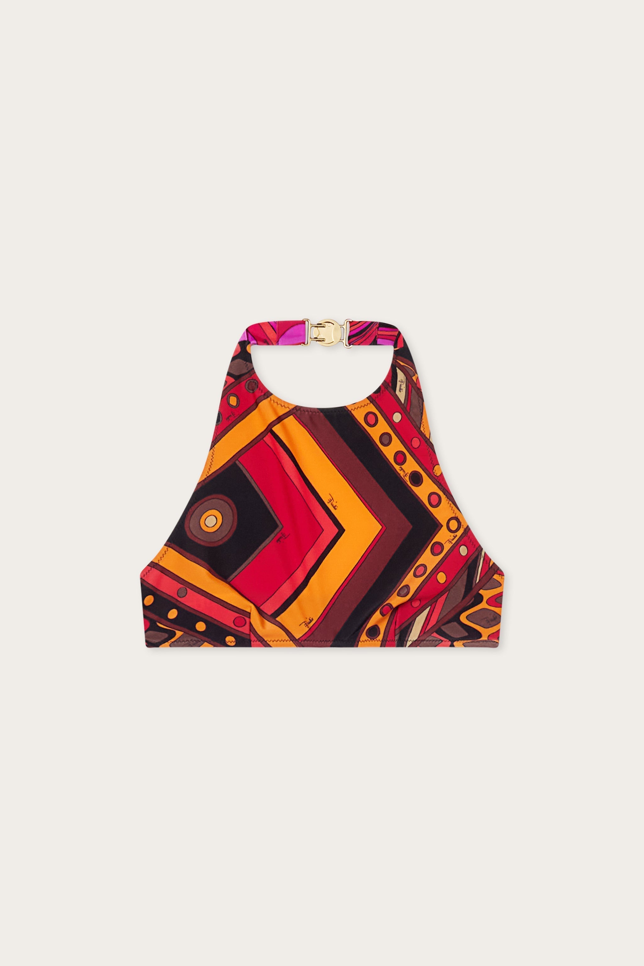 Pucci Vivara Print Bandeau Bikini Top