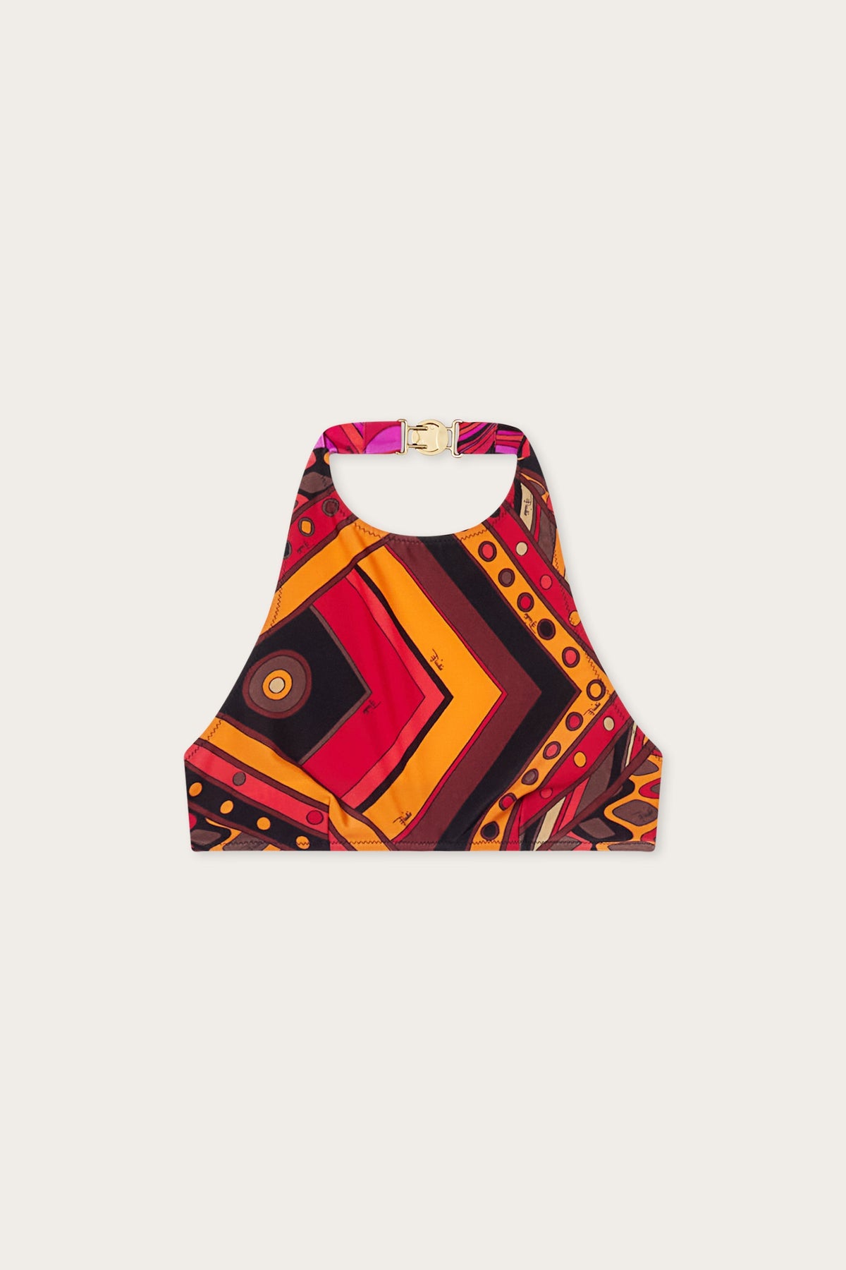 Pucci Vivara Print Bandeau Bikini Top