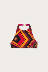 Pucci Vivara Print Bandeau Bikini Top