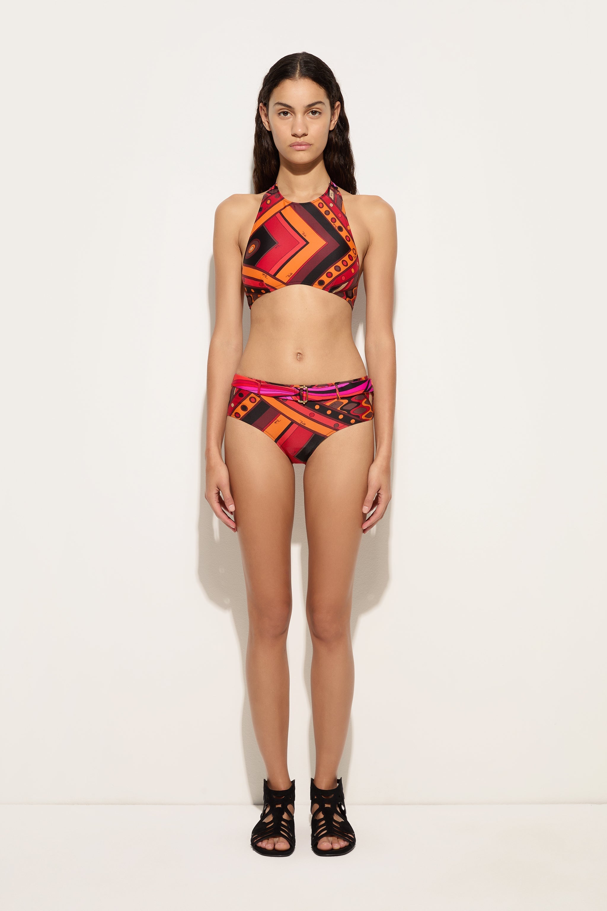 Pucci Vivara Print Bandeau Bikini Top