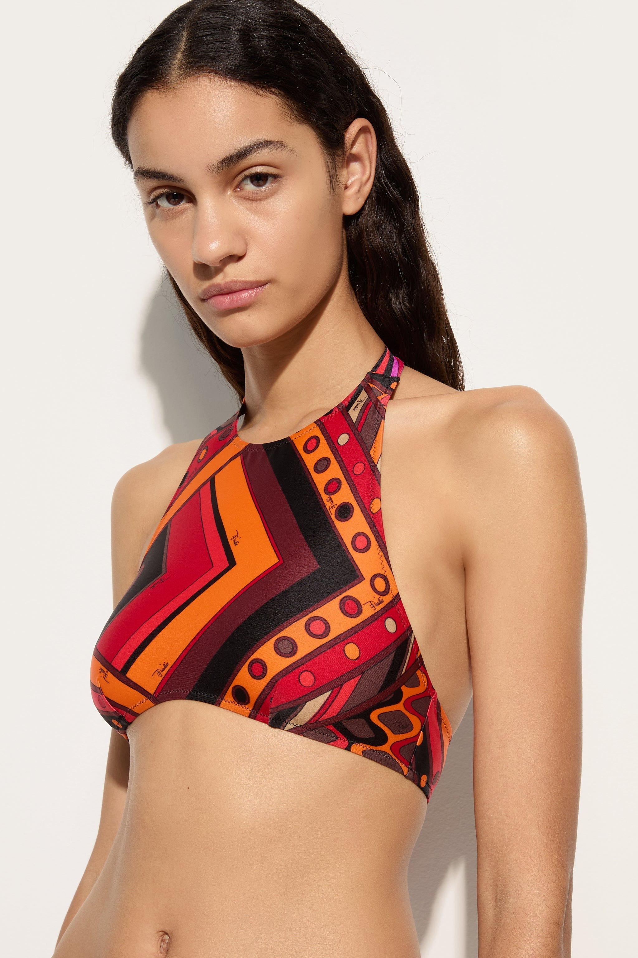 Pucci Vivara Print Bandeau Bikini Top