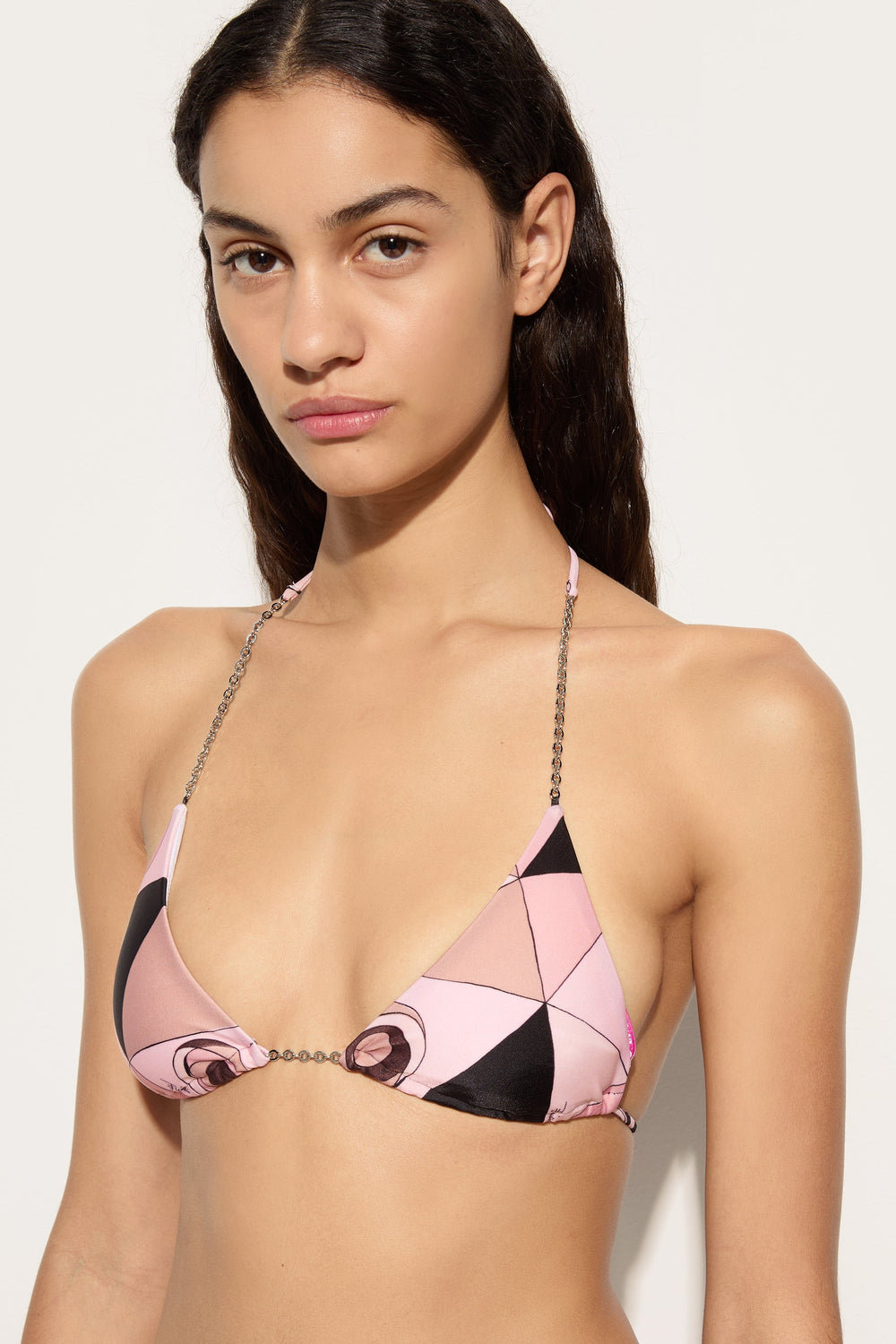 Pucci Occhi Print Triangle Bikini Top