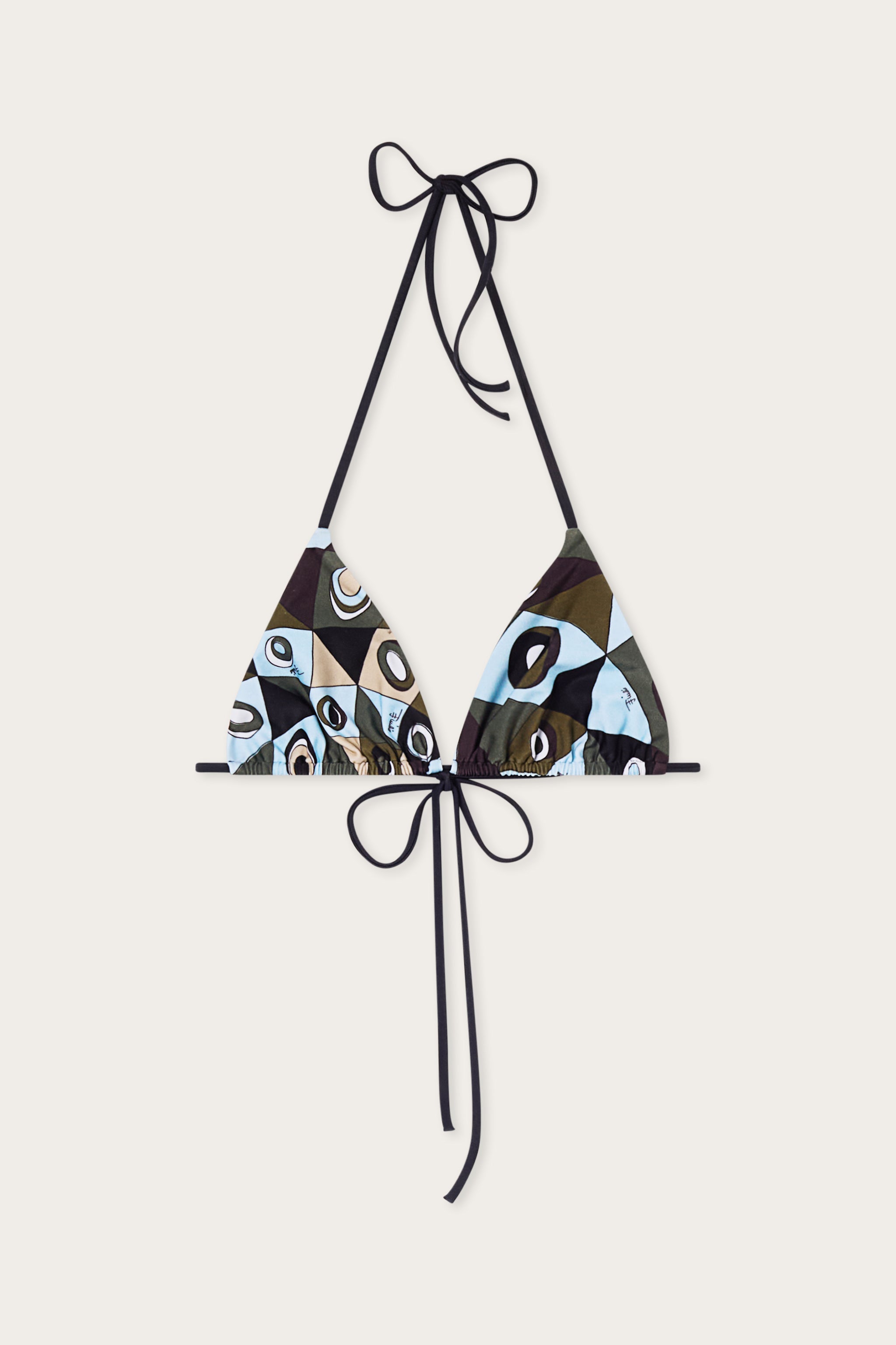 Pucci Occhi Print Triangle Bikini Top