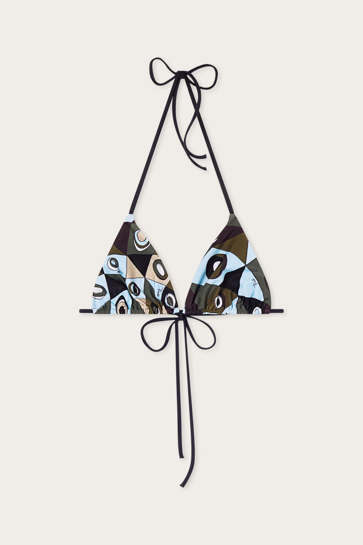 Pucci Occhi Print Triangle Bikini Top