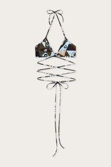 Pucci Occhi Print Triangle Bikini Top