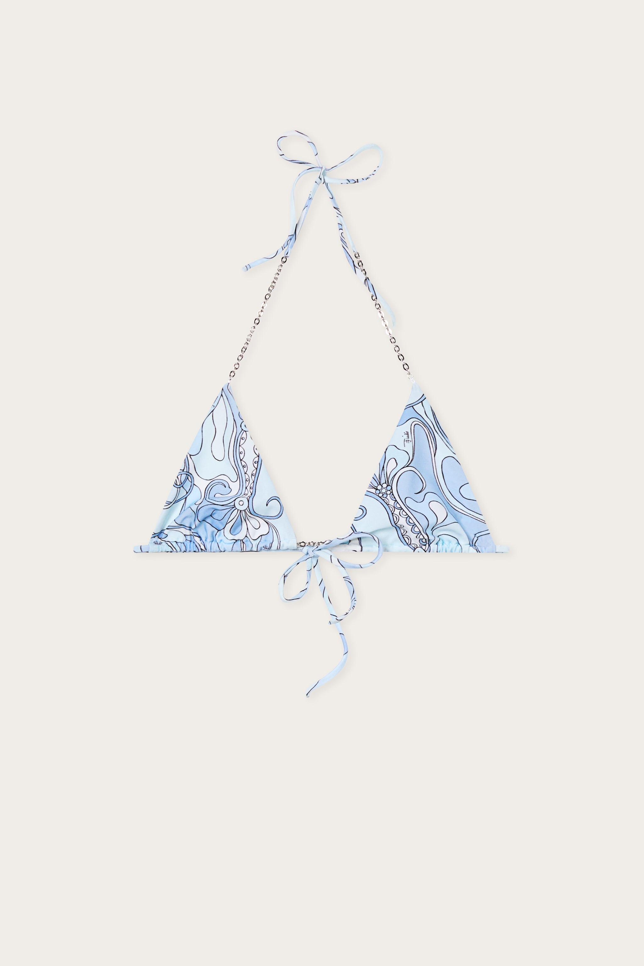 Pucci Orchidee Print Triangle Bikini Top