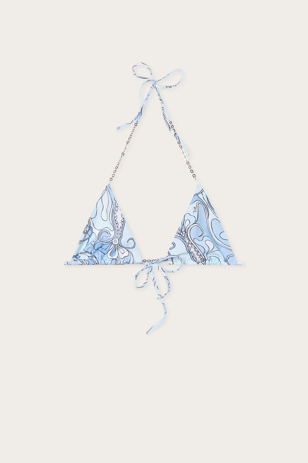 Pucci Orchidee Print Triangle Bikini Top