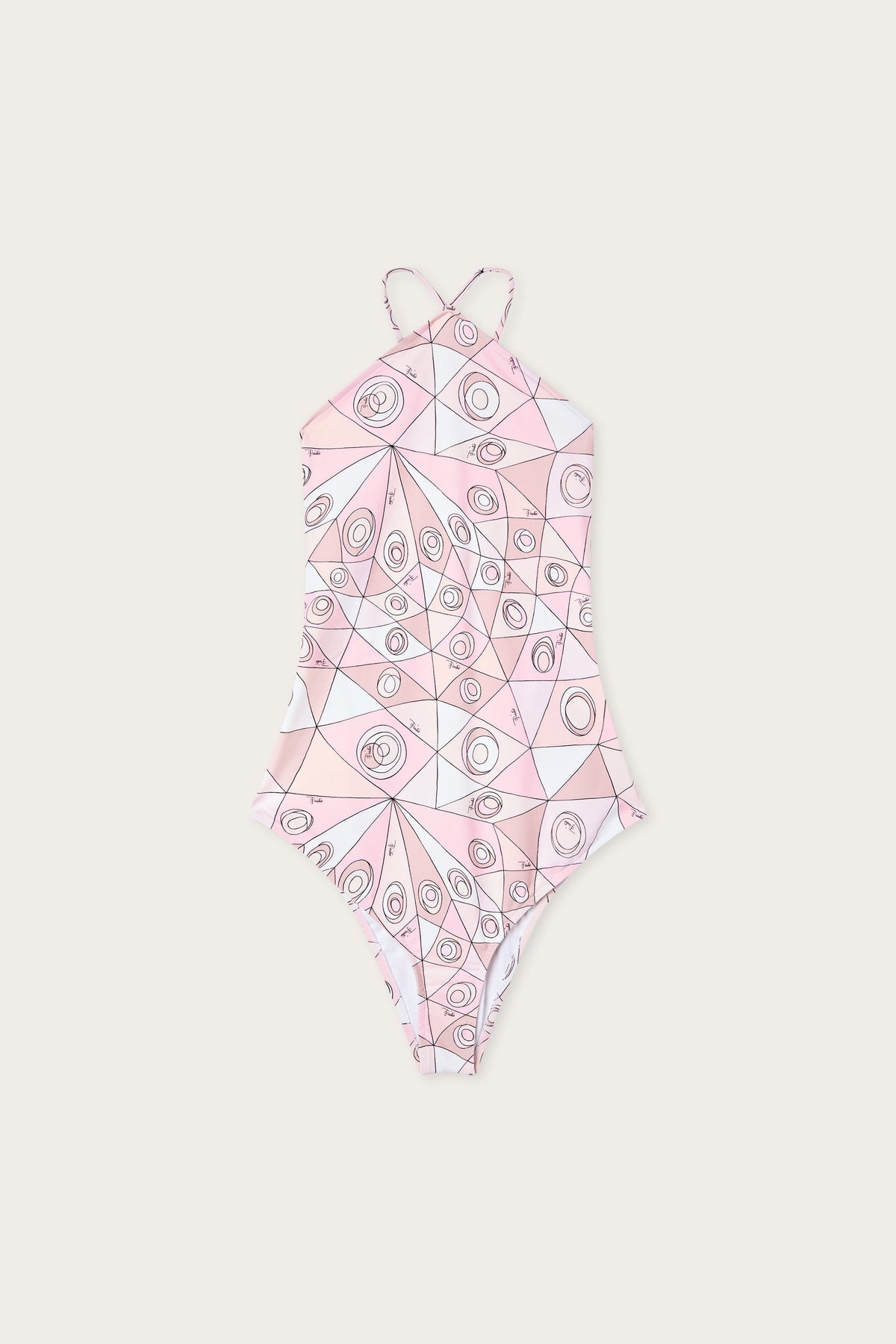 Pucci Occhi Print Cross-Back Swimsuit