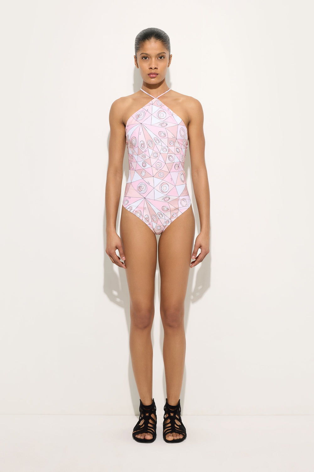 Pucci Occhi Print Cross-Back Swimsuit