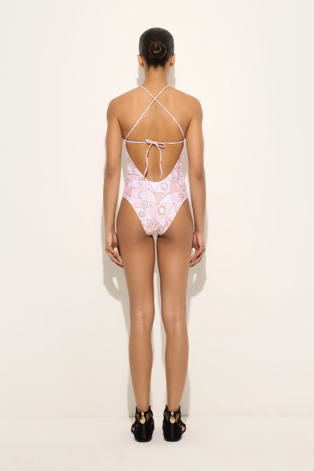 Pucci Occhi Print Cross-Back Swimsuit