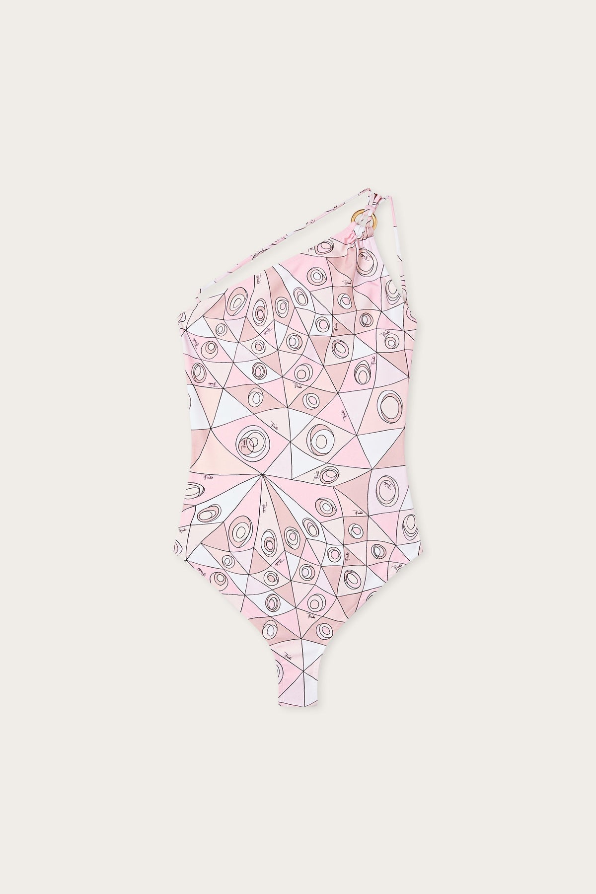Pucci Occhi Print Asymmetrical One-Piece Swimsuit
