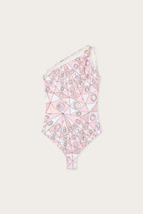 Pucci Occhi Print Asymmetrical One-Piece Swimsuit