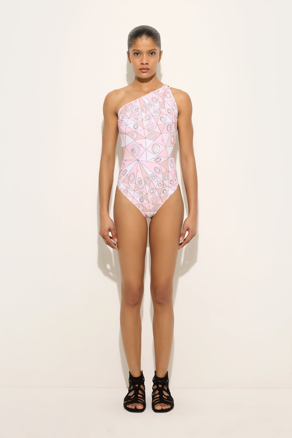 Pucci Occhi Print Asymmetrical One-Piece Swimsuit