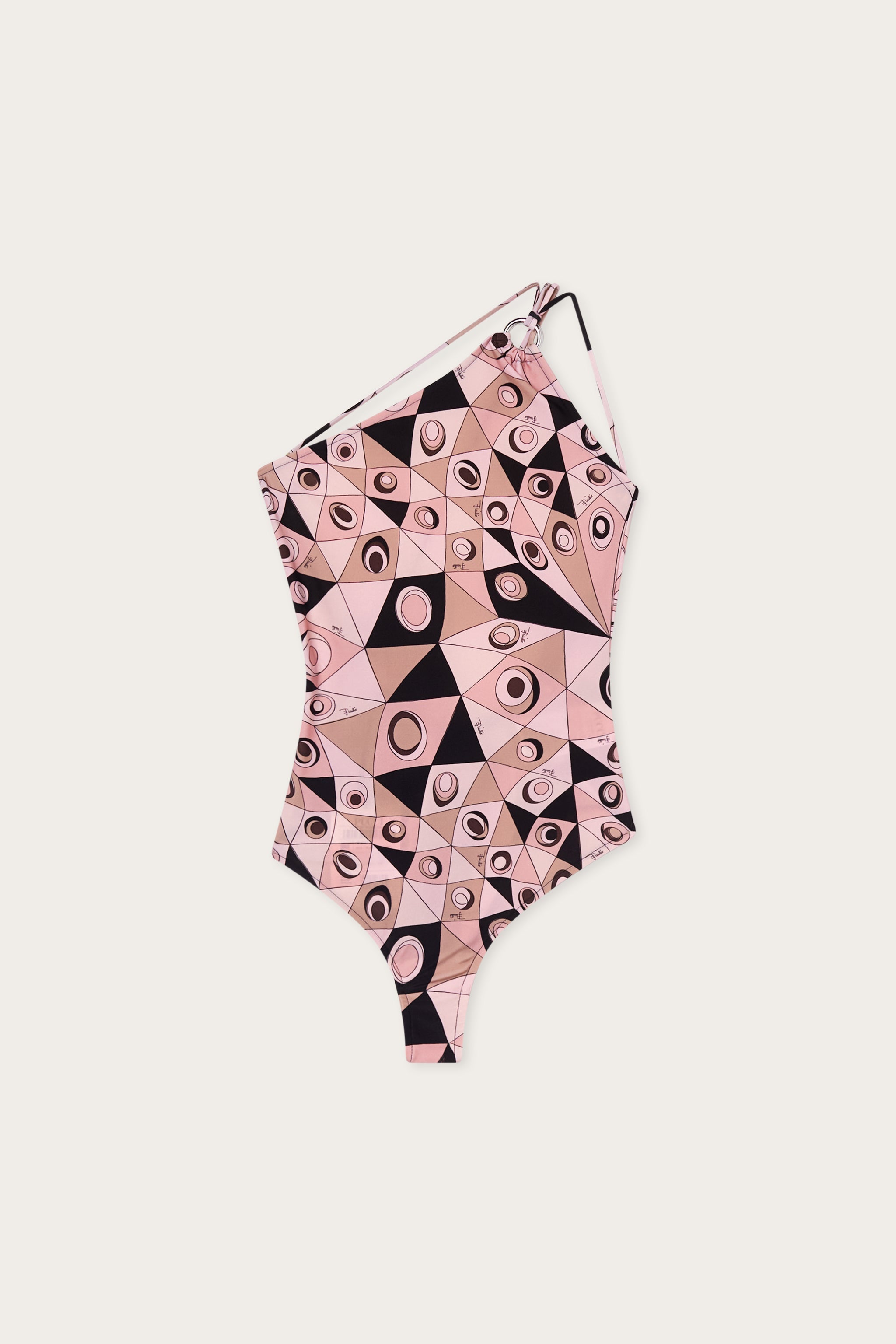 Pucci Occhi Print One-Shoulder Swimsuit