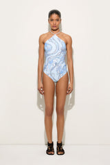 Pucci Orchidee Print Cross-Strap Swimsuit