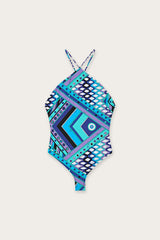 Pucci Vivara Print Cross-Strap Swimsuit