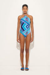 Pucci Vivara Print Cross-Strap Swimsuit