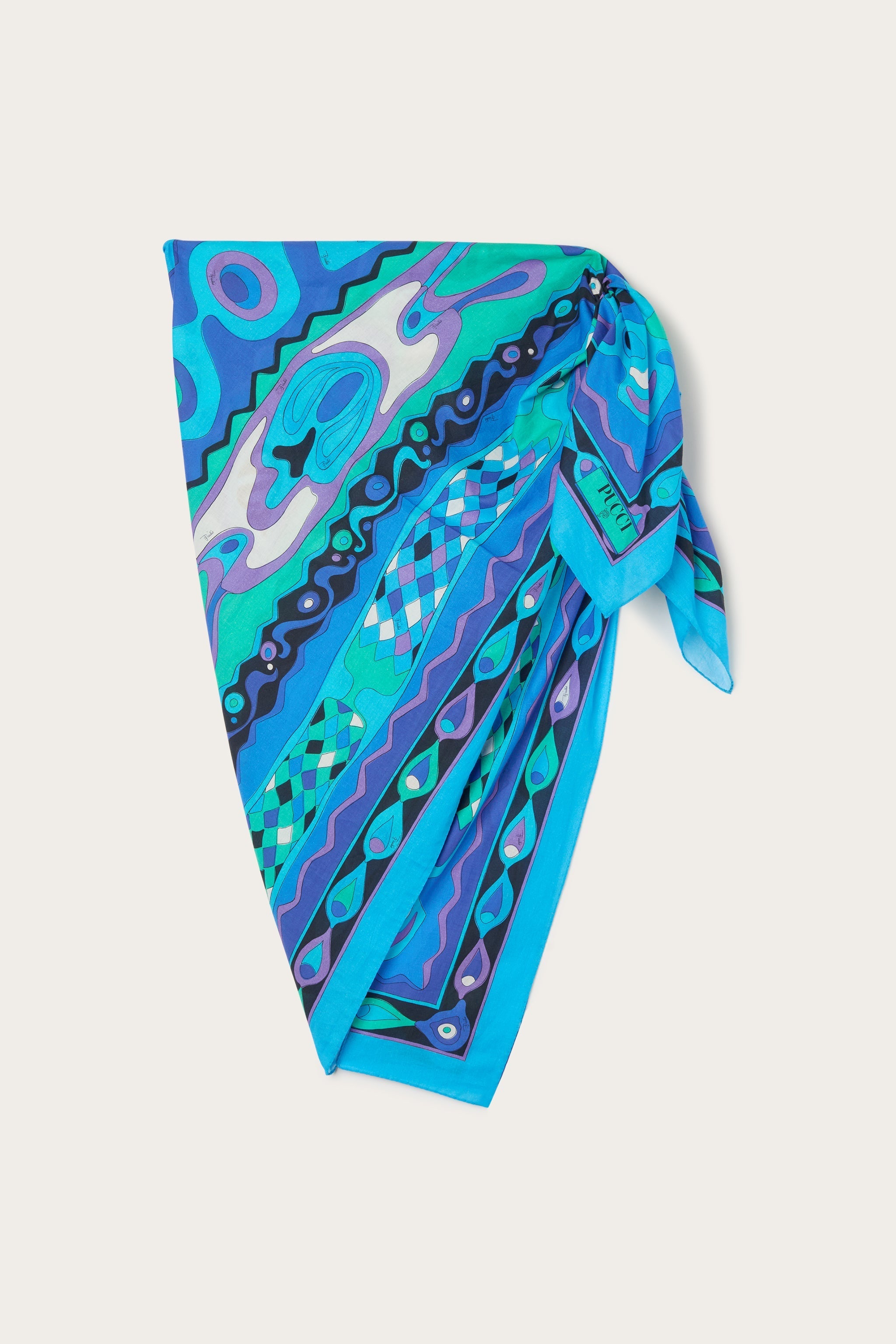 Pucci Angoli Print Cotton Sarong