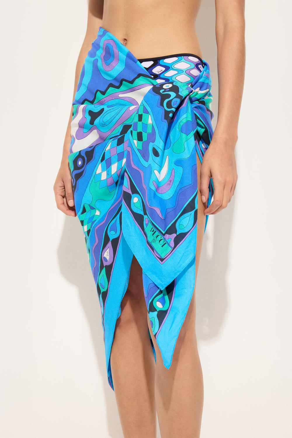 Pucci Angoli Print Cotton Sarong